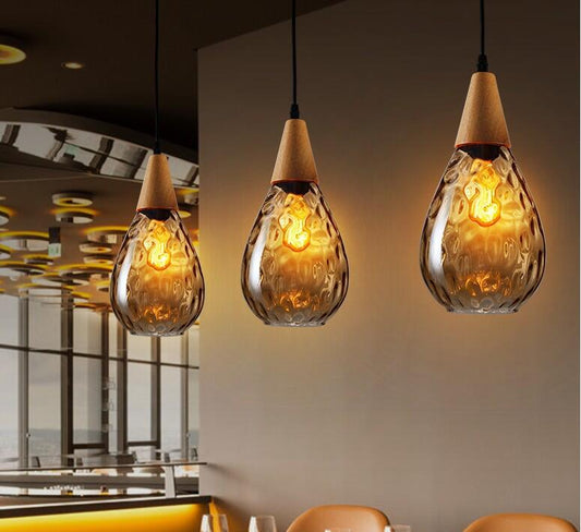 erish amber glass pendant light