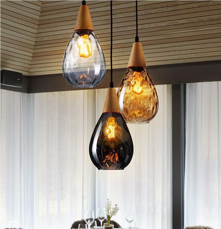 glass pendant light amber, clear, smoke