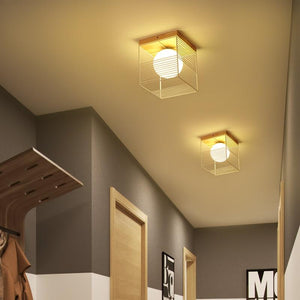 Wood ceiling lights