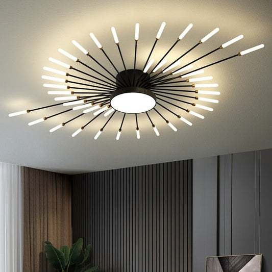 Lesus Modern Firework Ceiling Light - Elegant LED Chandelier for Dining Room