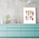 Floral Kitchen Utensil Wall Art - Lala Lamps Store