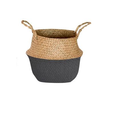 Foldable Woven Bamboo Storage Basket - Lala Lamps Store