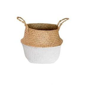 Foldable Woven Bamboo Storage Basket - Lala Lamps Store