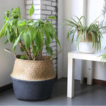 Foldable Woven Bamboo Storage Basket - Lala Lamps Store