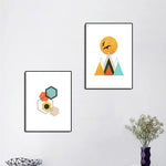 Geometric Multicolored Canvas Walll Art - Lala Lamps Store