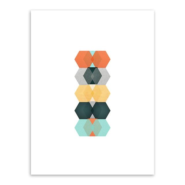 Geometric Multicolored Canvas Walll Art - Lala Lamps Store