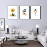 Geometric Multicolored Canvas Walll Art - Lala Lamps Store