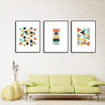 Geometric Multicolored Canvas Walll Art - Lala Lamps Store