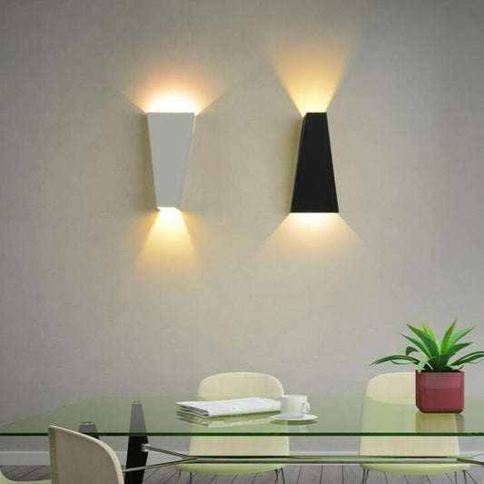 sleek geometric wall sconce