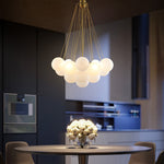 glass bubble chandelier dining room