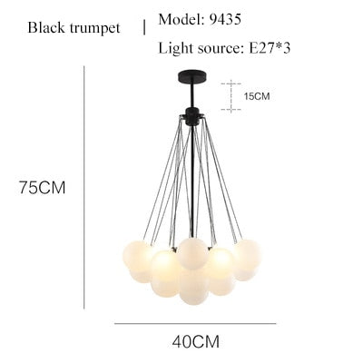 glass bubble chandelier light