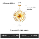globe gold sputnik chandelier
