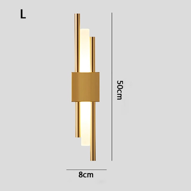 gold linear wall light