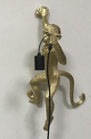 gold monkey wall lamp right side