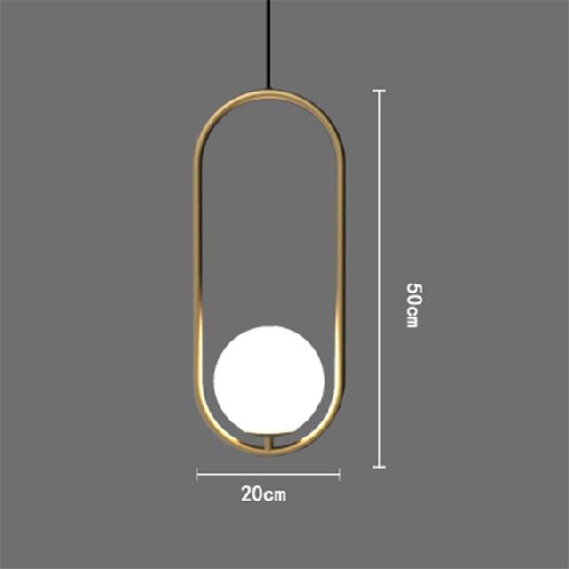 modern gold oval milk glass pendant light