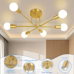 gold sputnik chandelier bedroom