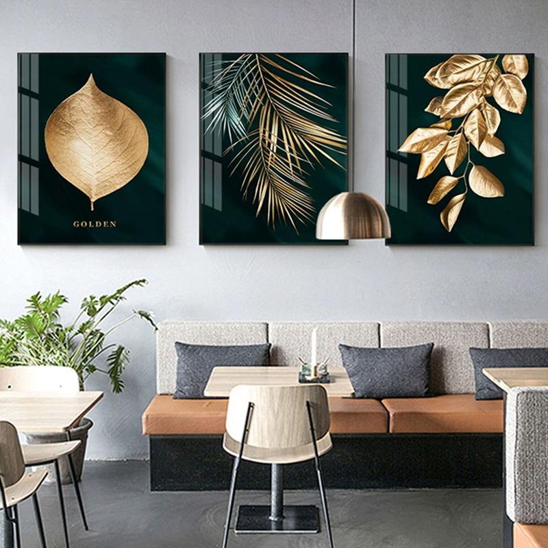 gold leaf wall decor