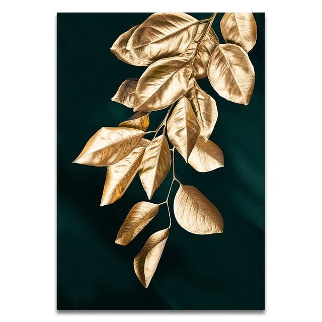 gold leaf wall decor