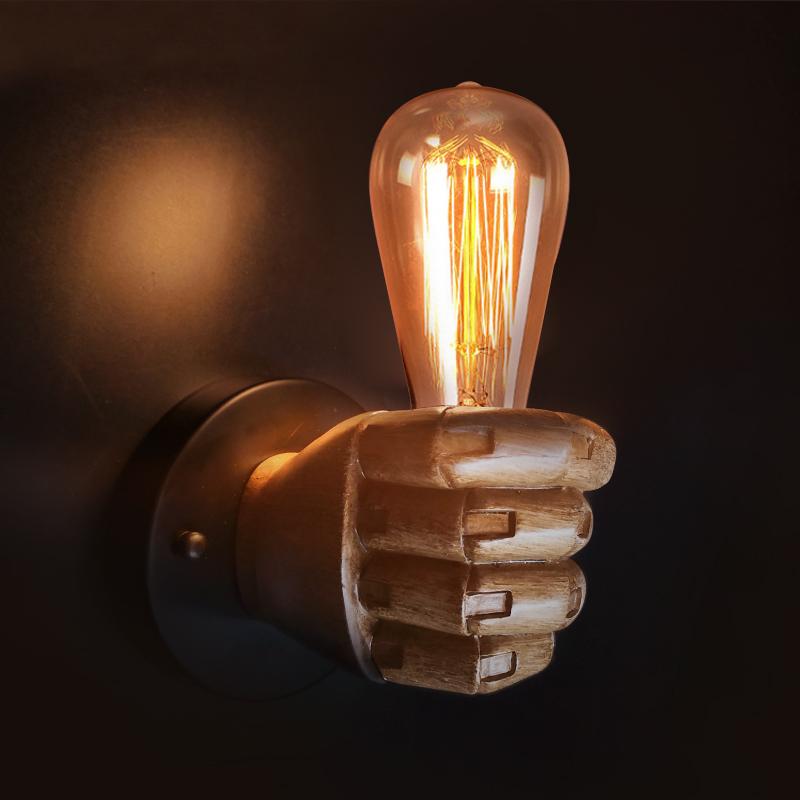 rustic resin wall sconce