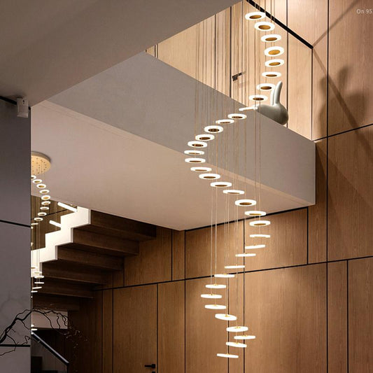 Hanging Ring Chandelier for Staircase Lighting Homei