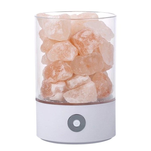 white salt lamp