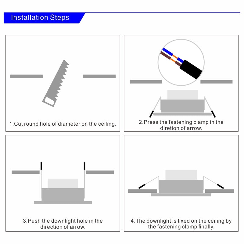 how to install recessed downlight