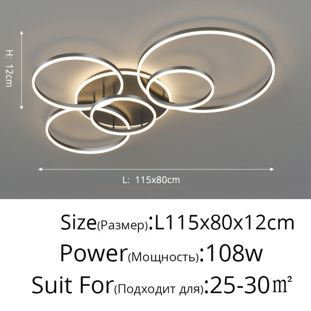 large black led ceiling light