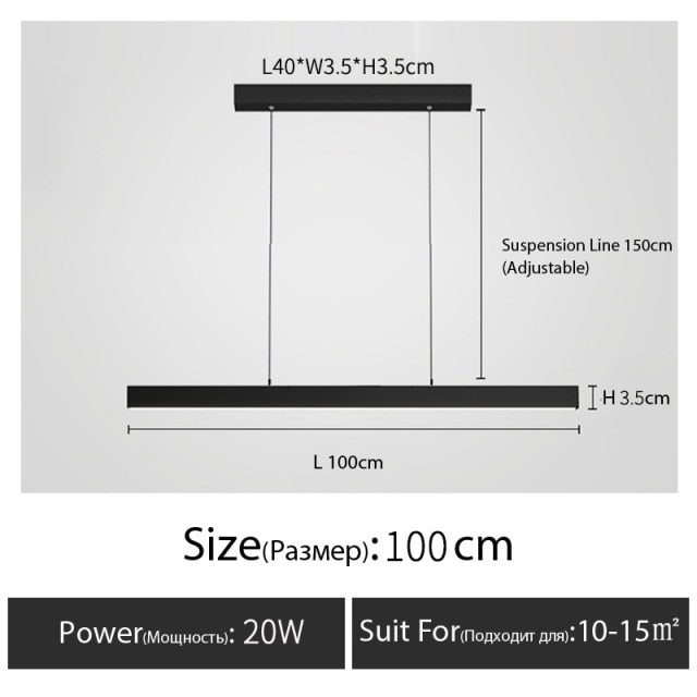 led linear pendant light