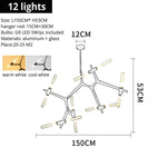 led sputnik chandelier industrial