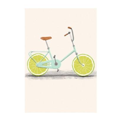 Lemon Orange Bike Canvas Wall Art - Lala Lamps Store