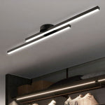 modern black linear ceiling light