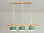 Adjustable wood linear pendant light for home decor
