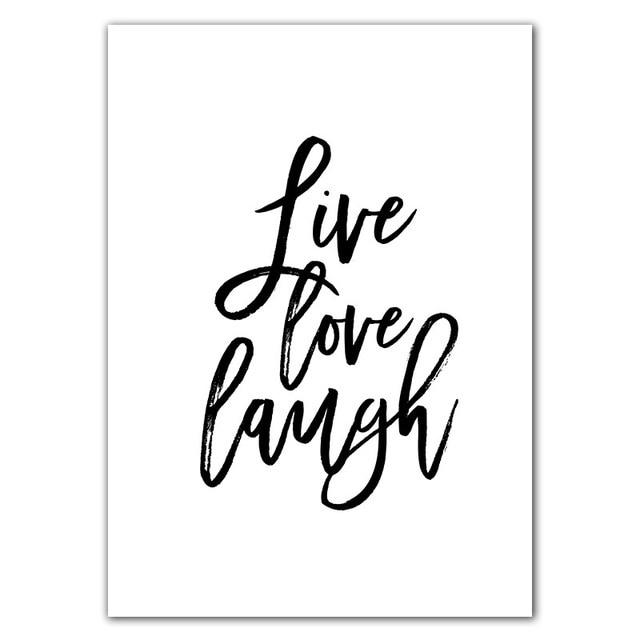 Live Love Laugh Quotes Wall Art - Lala Lamps Store