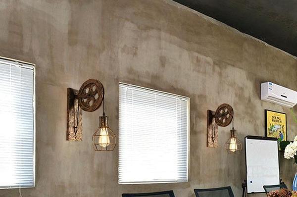 antique pulley wall light