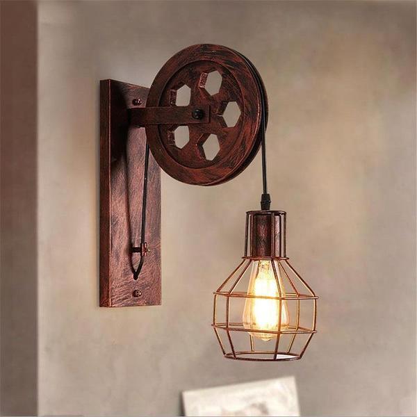 pulley wall sconce bronze color