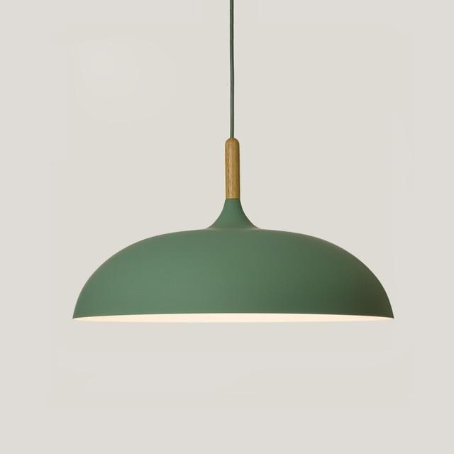 green dome pendant light