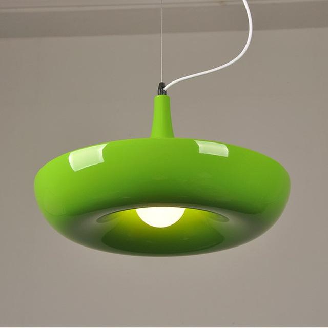 green hanging light planter