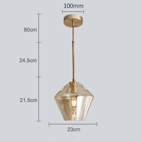 amber glass pendant lamp - lighting homei