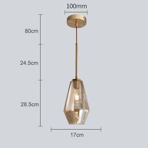 Amber Glass Pendant Light - Lighting Homei