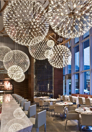 spark ball chandelier for restaurant