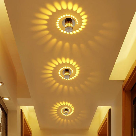 Top view of Jupiter LED Ceiling Light with warm white glow