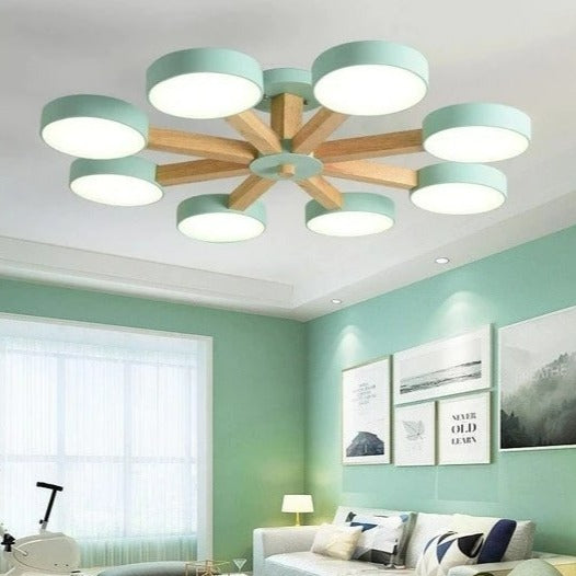 wooden ceiling light