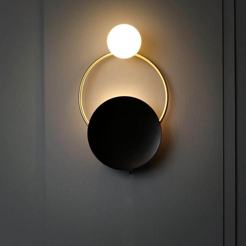 black round wall sconce