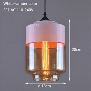 amber glass pendant light