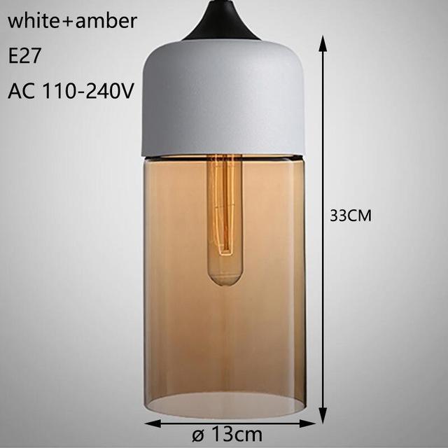 amber glass pendant light