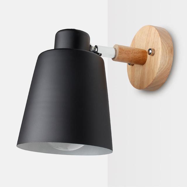 wood wall sconces black