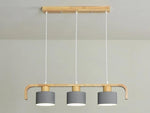linear woods chandeliers