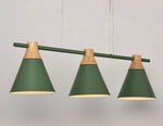 Cone Linear Wooden Chandelier