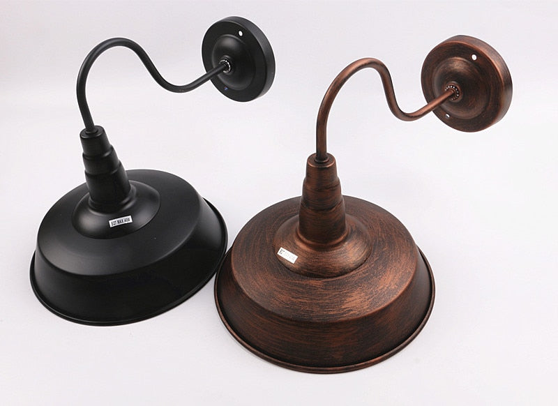 modern industrial wall lights black and bronze