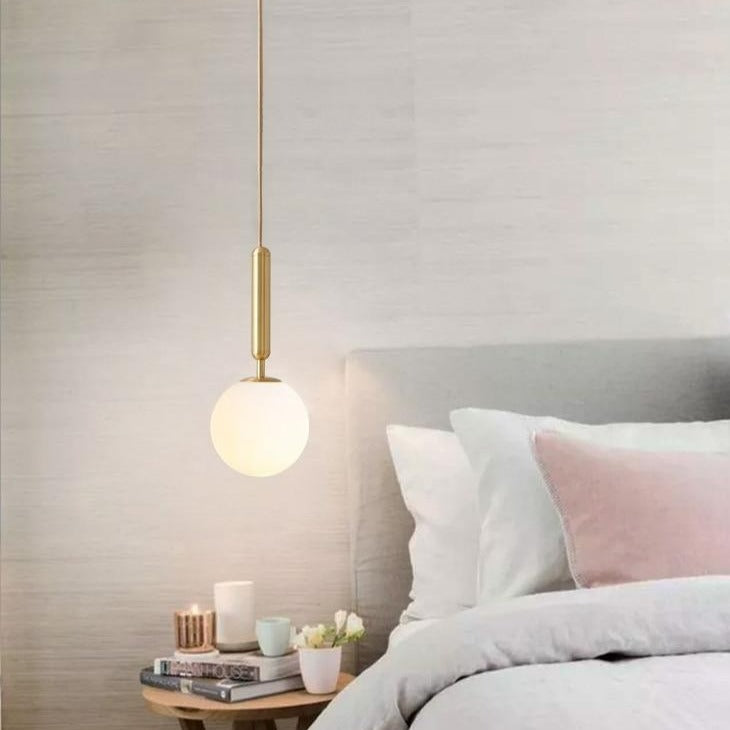 modern milk glass pendant light